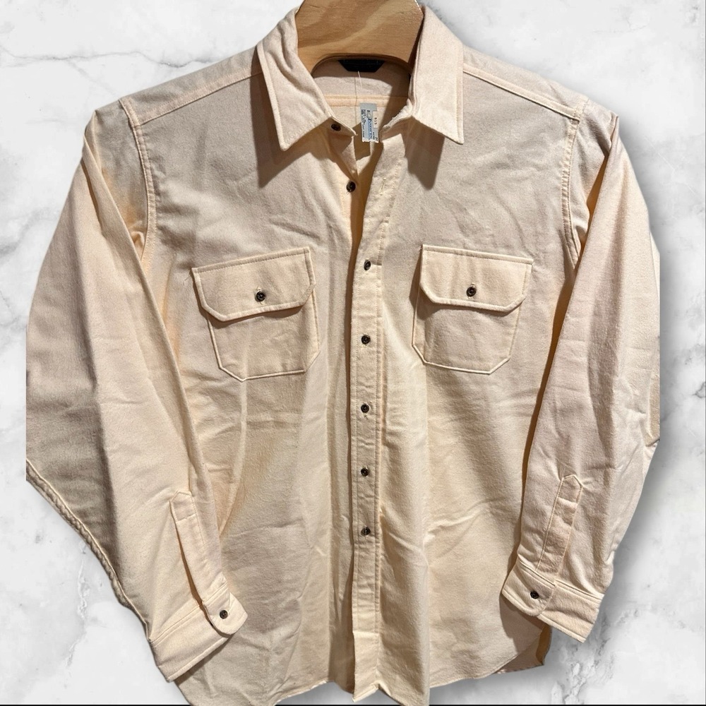 Vintage Lands End Flannel‎ Button Down Shirt Chest Pocket XLT (17-17.5) USA New